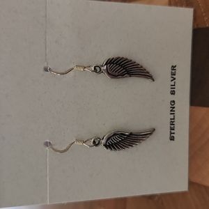 Sterling Silver Angel Wing Earrings